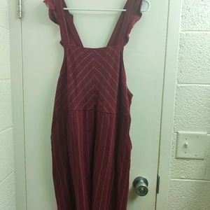 ✨ LAST CHANCE✨ Orange Creek Maroon Overall Dress